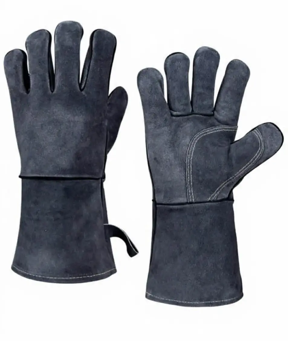 Cowhide Gray Leather Welding Gloves