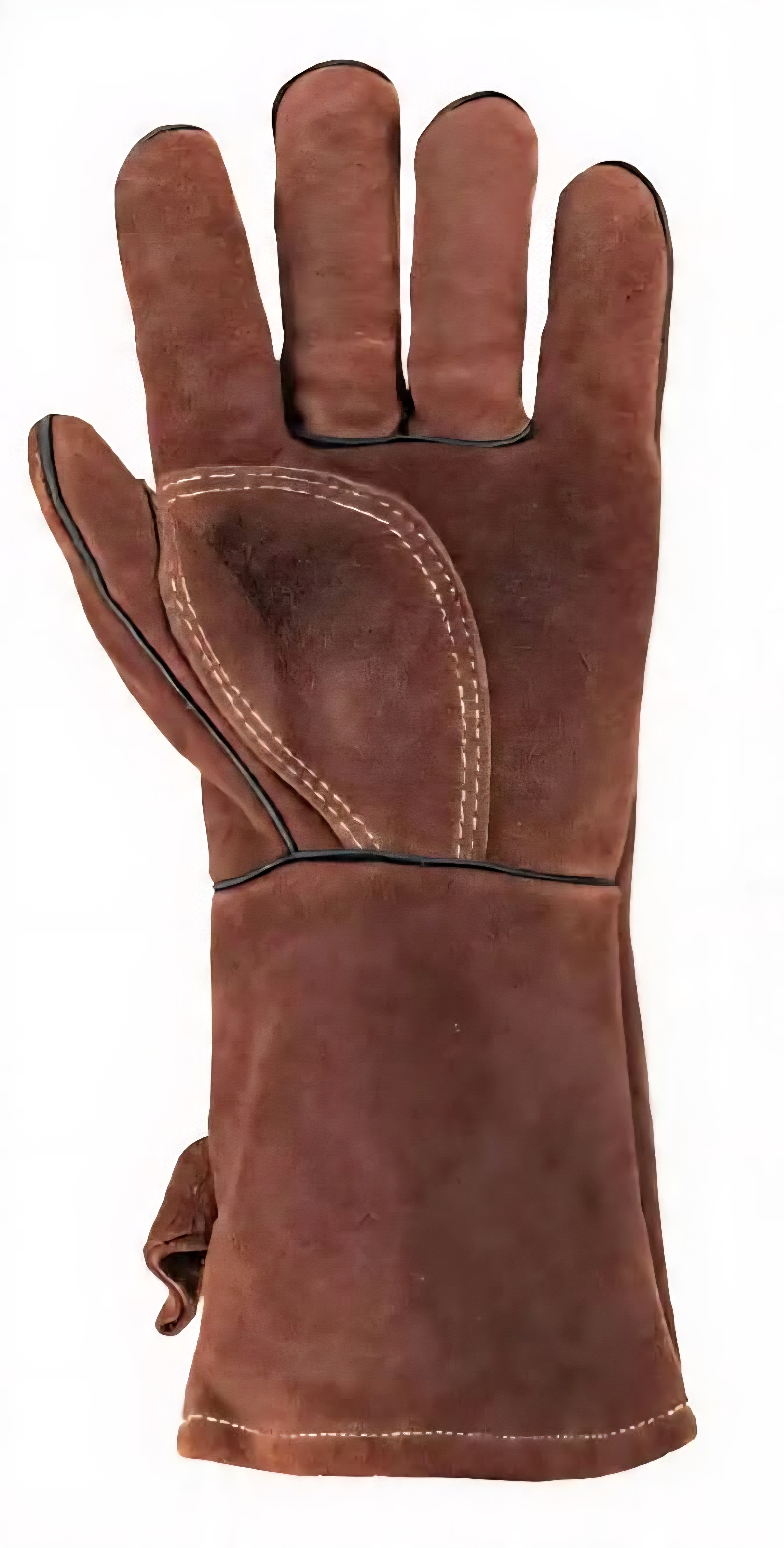 Cowhide Heat-Resistant Dark Brown Leather Welding Gloves 1