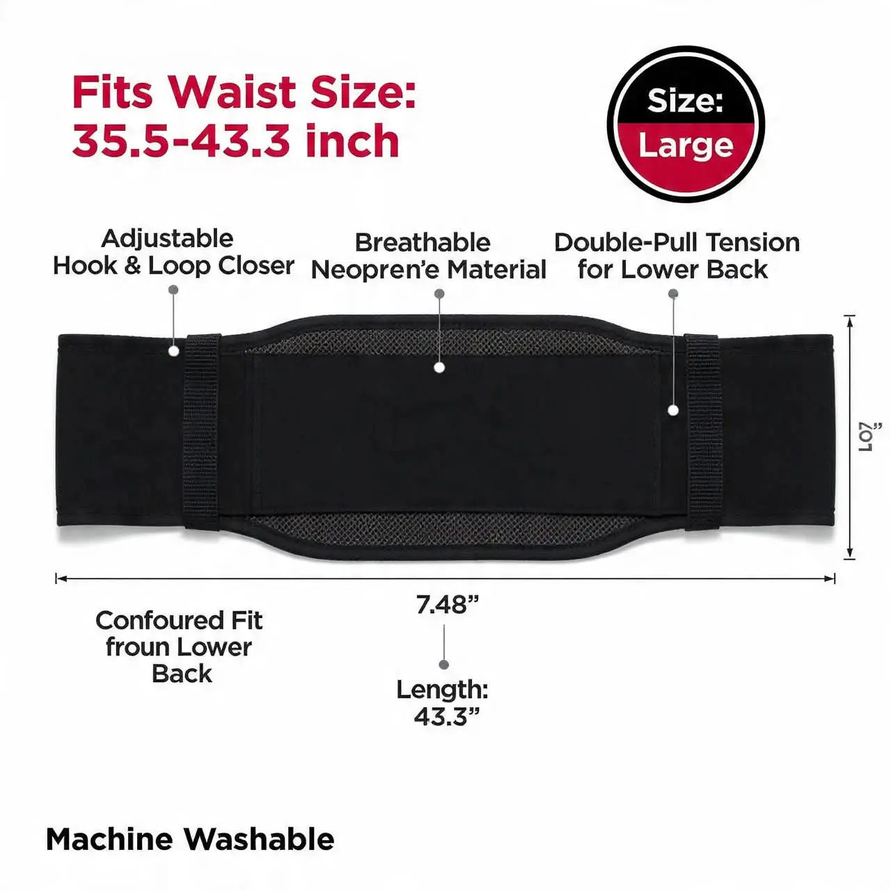 Sport Adjustable Waist Support Belt 3