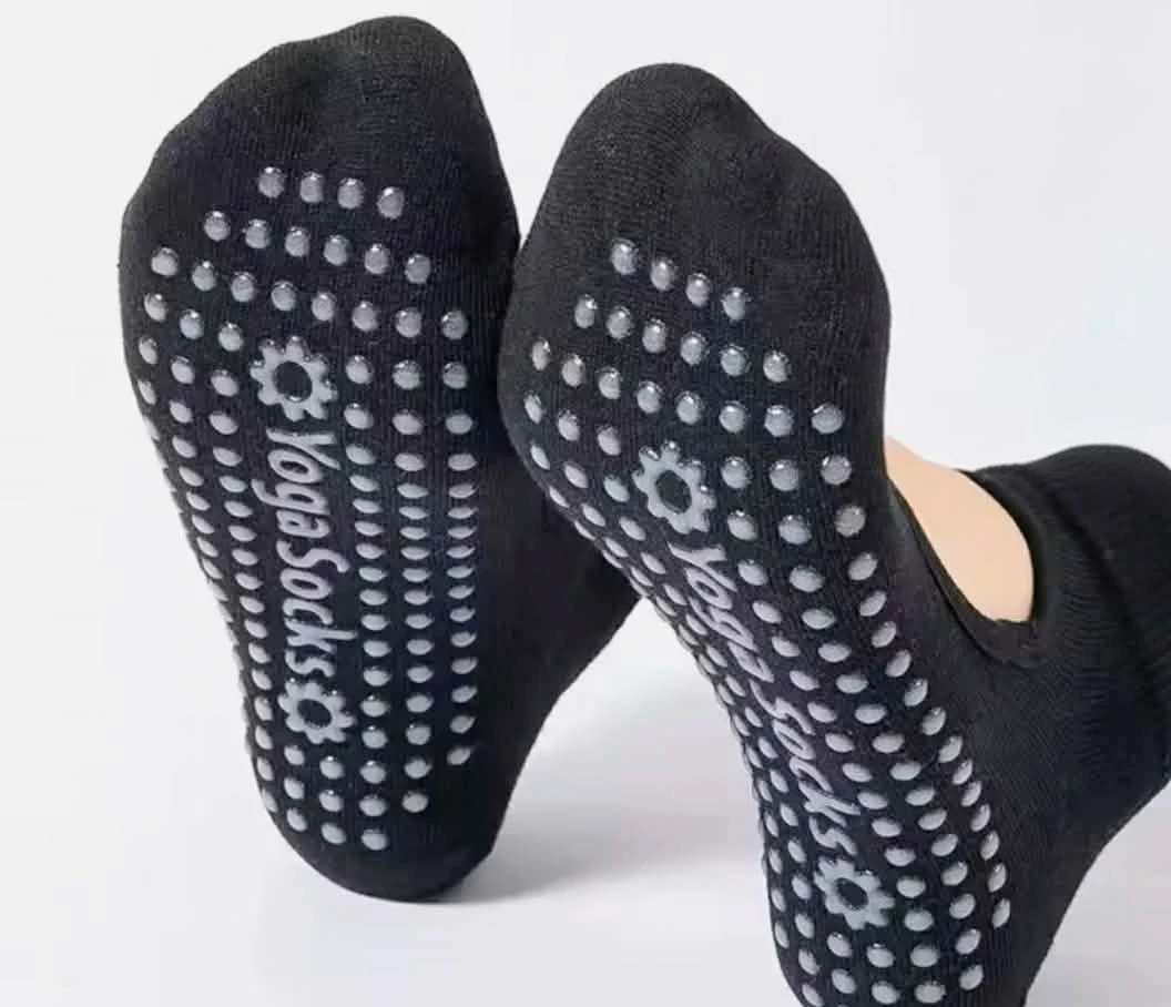 Women Yoga Black Socks Anti-Slip