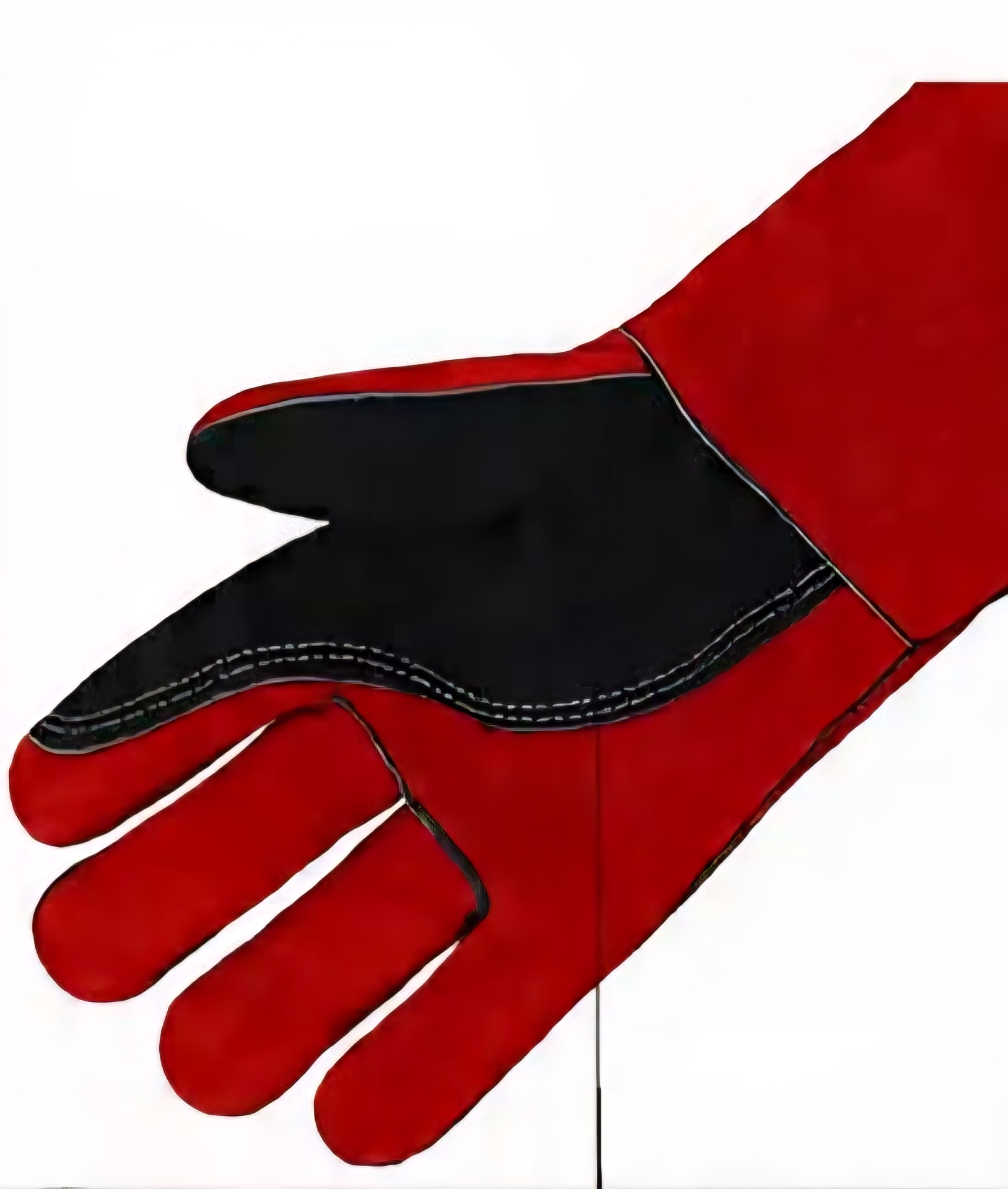 14" Cowhide Welding Gloves, MIG Stick & Blacksmith, 752°F Heat Resistant, Double-Layer Palm, Red 4