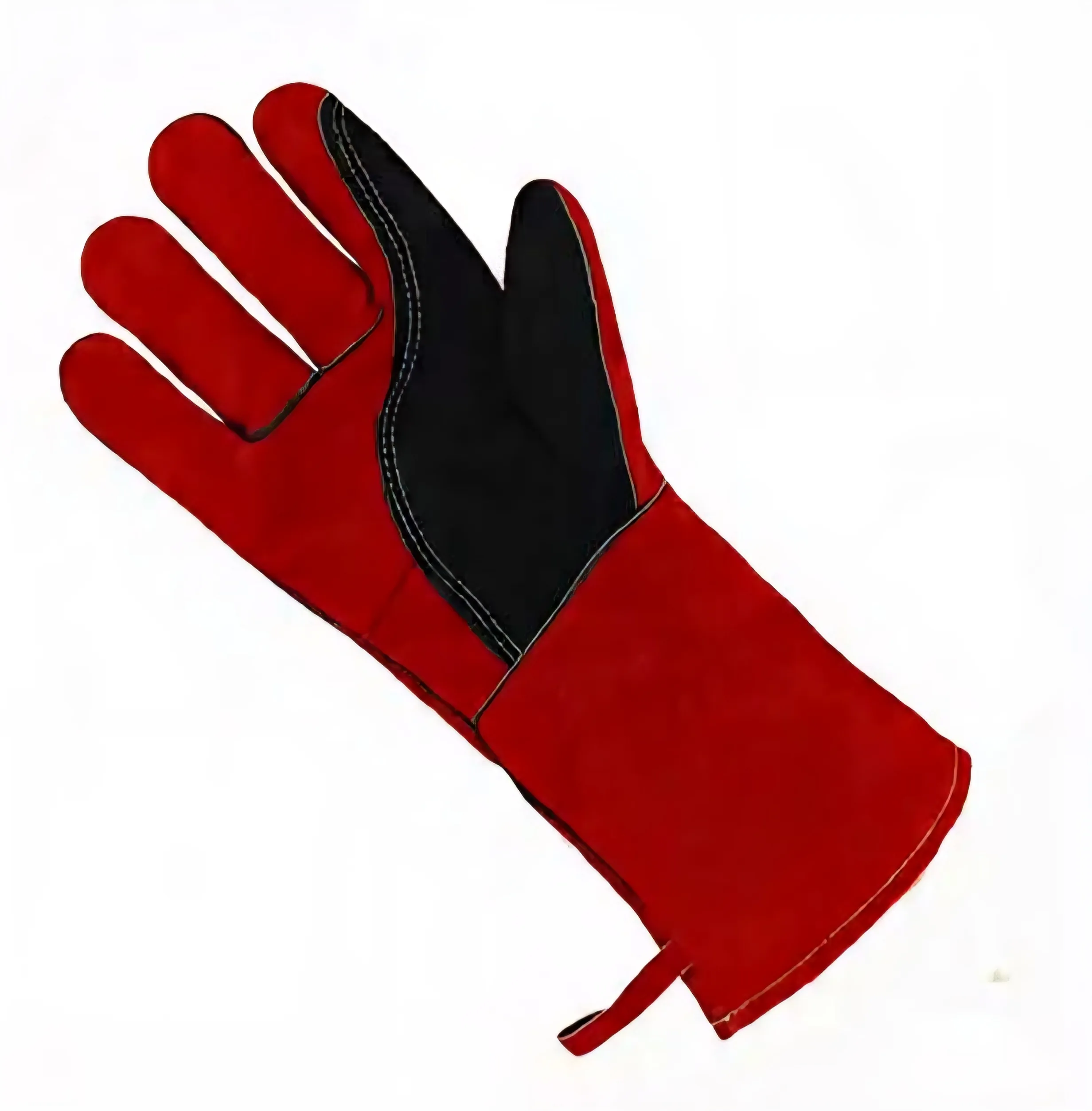 14" Cowhide Welding Gloves, MIG Stick & Blacksmith, 752°F Heat Resistant, Double-Layer Palm, Red 4