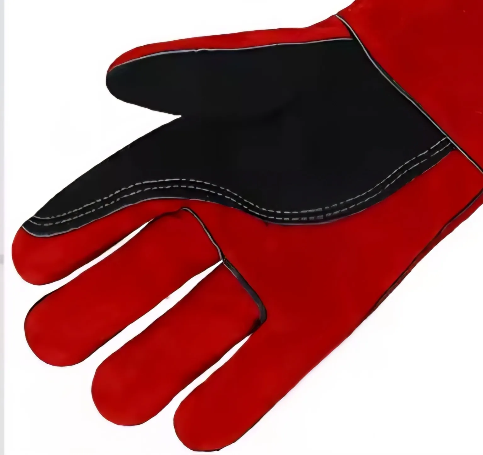 14" Cowhide Welding Gloves, MIG Stick & Blacksmith, 752°F Heat Resistant, Double-Layer Palm, Red 5