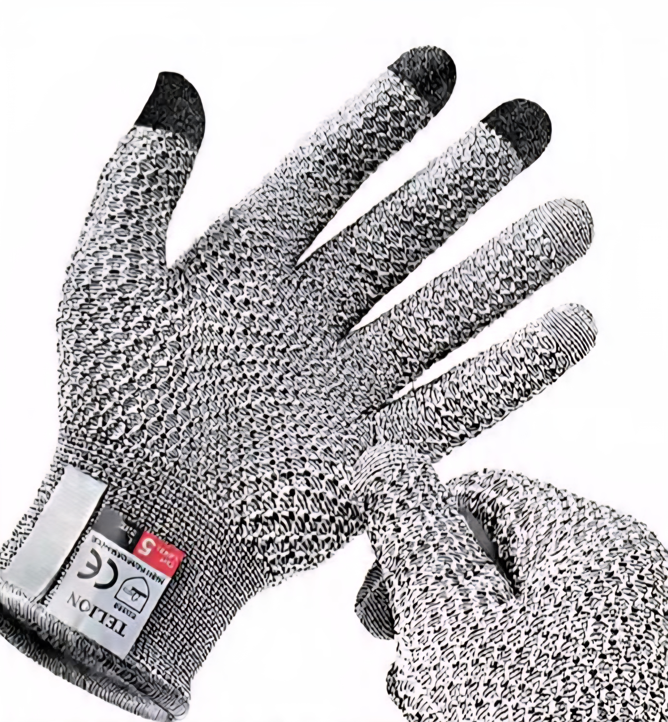 Level 5 Cut-Resistant Butcher Gloves - Food Grade Touchscreen Gray